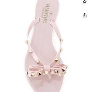 Valentino pink thong sandals